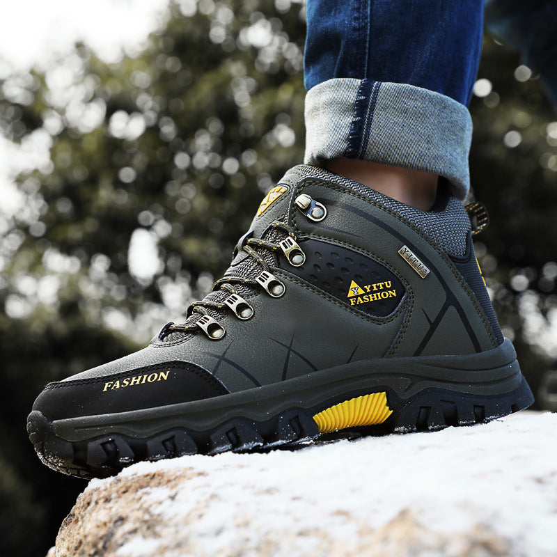 Men's Mid-Top Waterproof Non-Slip Hiking Shoes 4.5