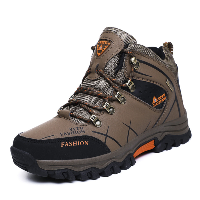 Men's Mid-Top Waterproof Non-Slip Hiking Shoes 4.5