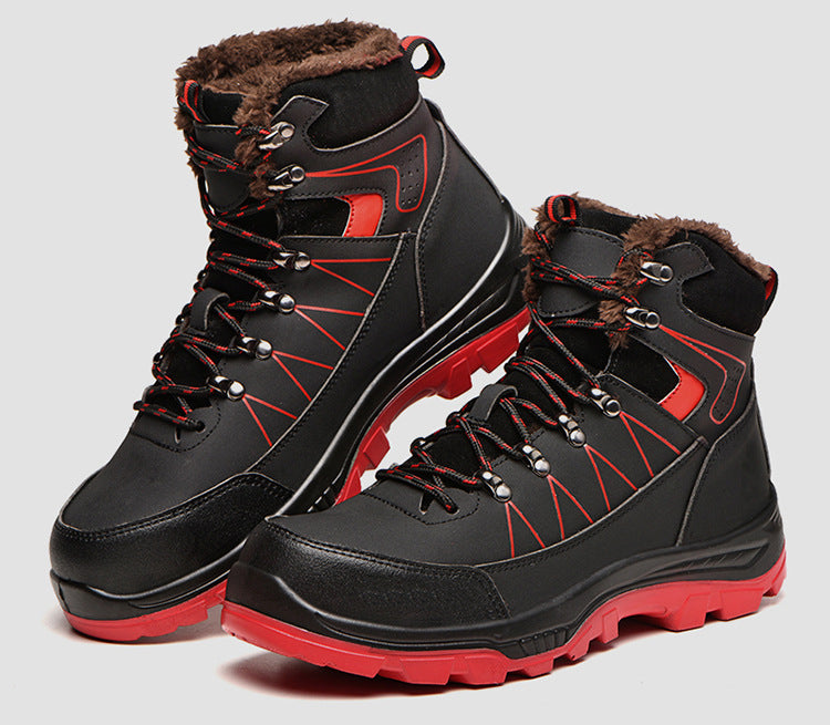 Men s Steel Toe Slip Resistant Puncture Proof Construction Work Boots 2.0 Red 7