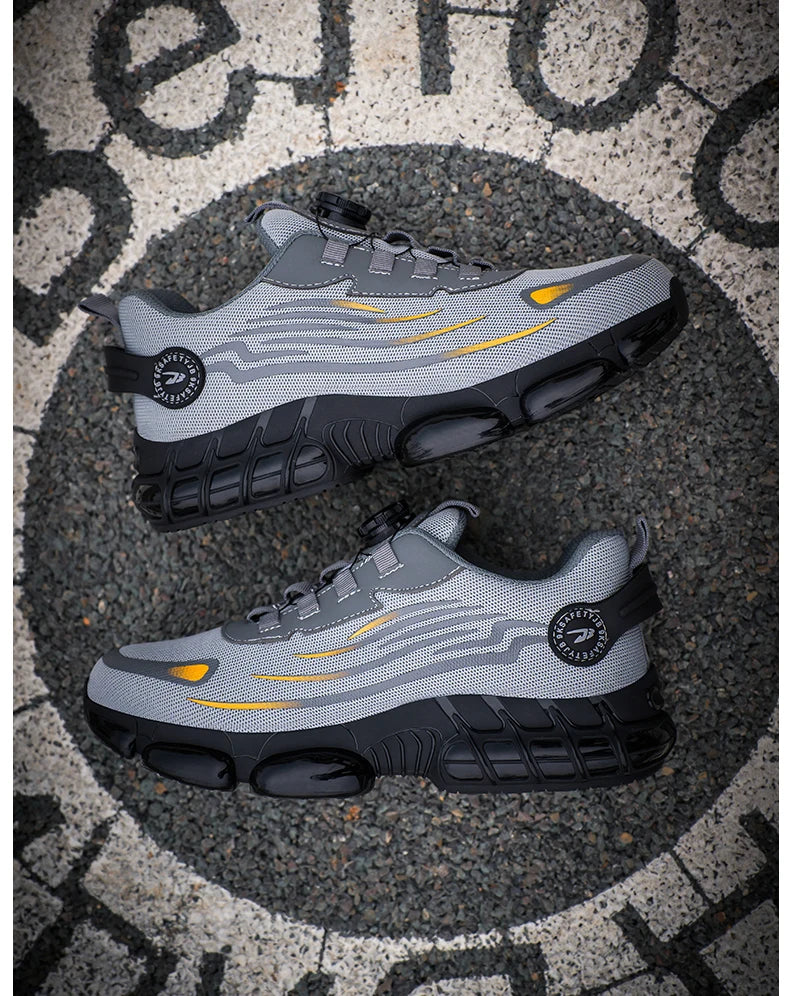 Wildking Rotating Button Safety Shoes Anti-smash Anti-puncture Work Shoes R001