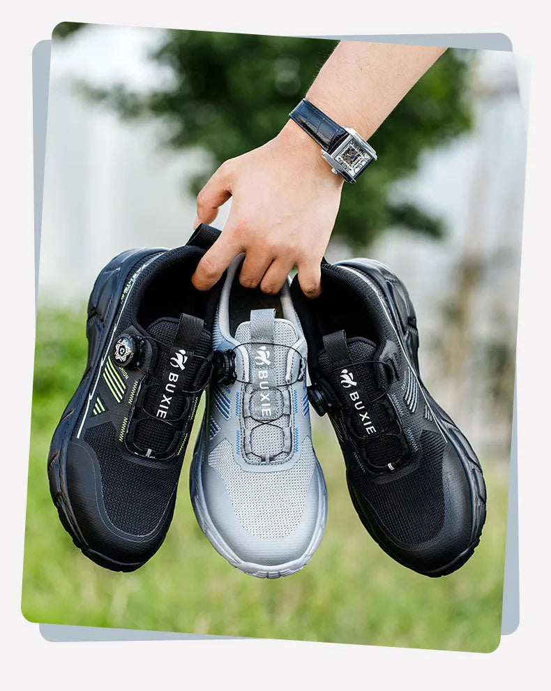 Wildking Rotating Button Safety Sneakers Steel Toe Puncture-Proof R011