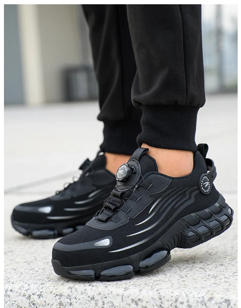 Wildking Rotating Button Safety Shoes Anti-smash Anti-puncture Work Shoes R001