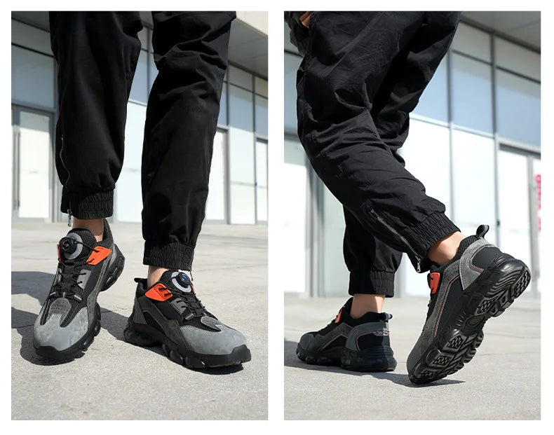 Wildking Rotating Buttons Boots Breathable Work Sneakers R020
