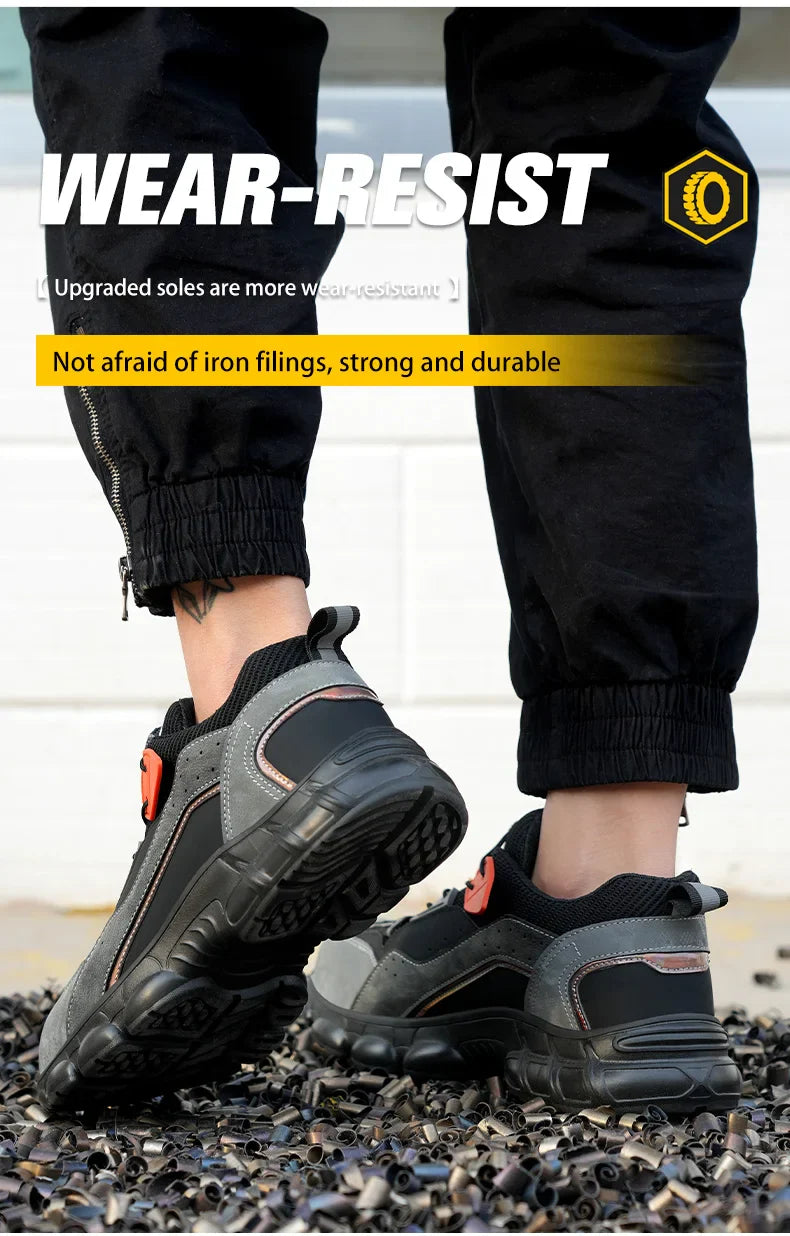 Wildking Rotating Buttons Boots Breathable Work Sneakers R020