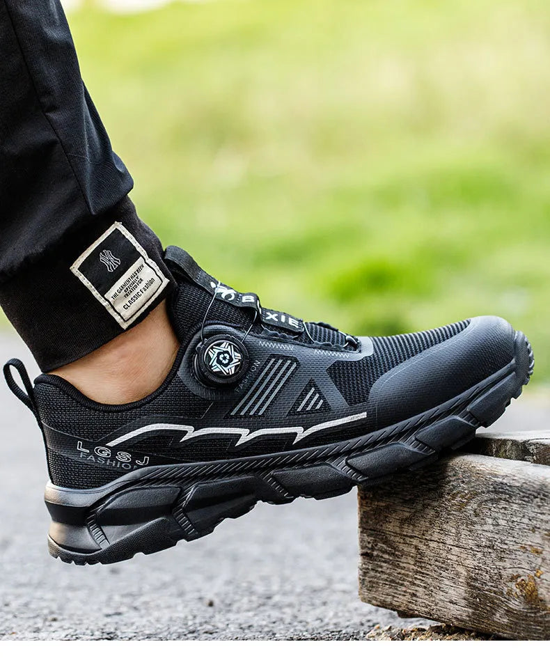 Wildking Rotating Button Safety Sneakers Steel Toe Puncture-Proof R011
