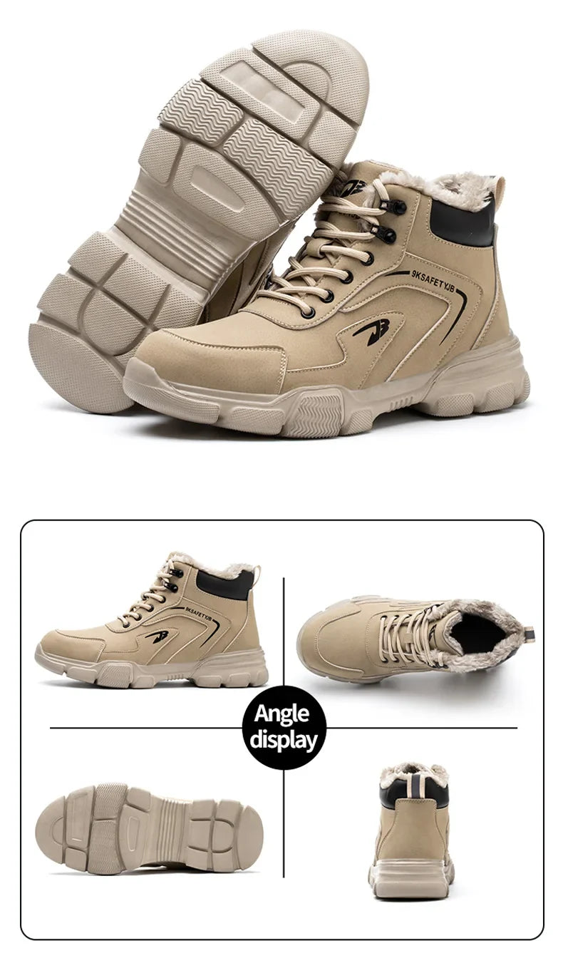 New Work Safety Boots Anti-smash Anti-puncture Steel Toe R019