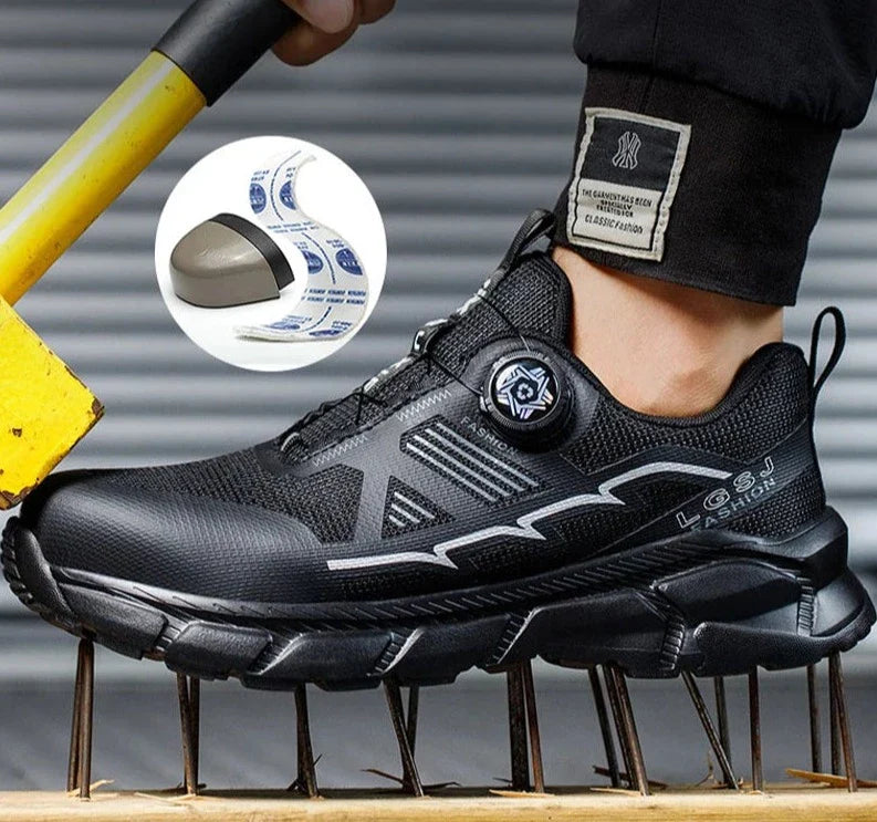Wildking Rotating Button Safety Sneakers Steel Toe Puncture-Proof R011