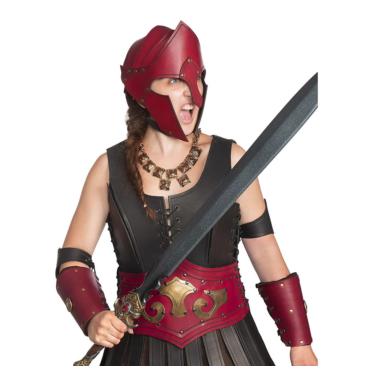 WildKing Medieval Viking Leather Helmet