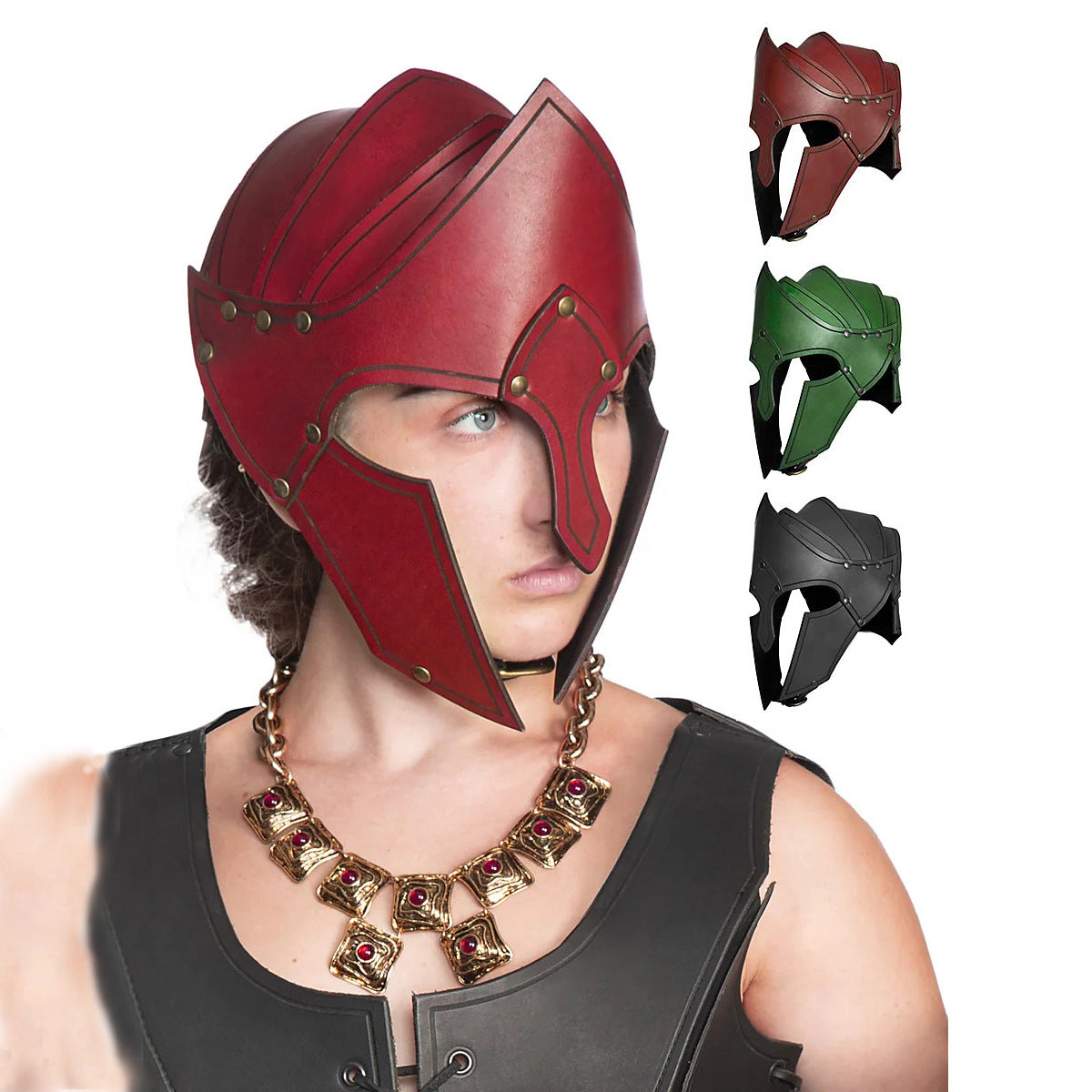 WildKing Medieval Viking Leather Helmet