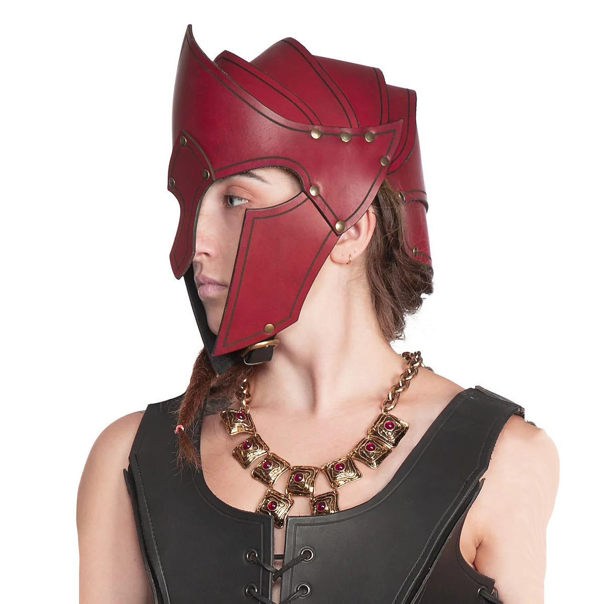 WildKing Medieval Viking Leather Helmet