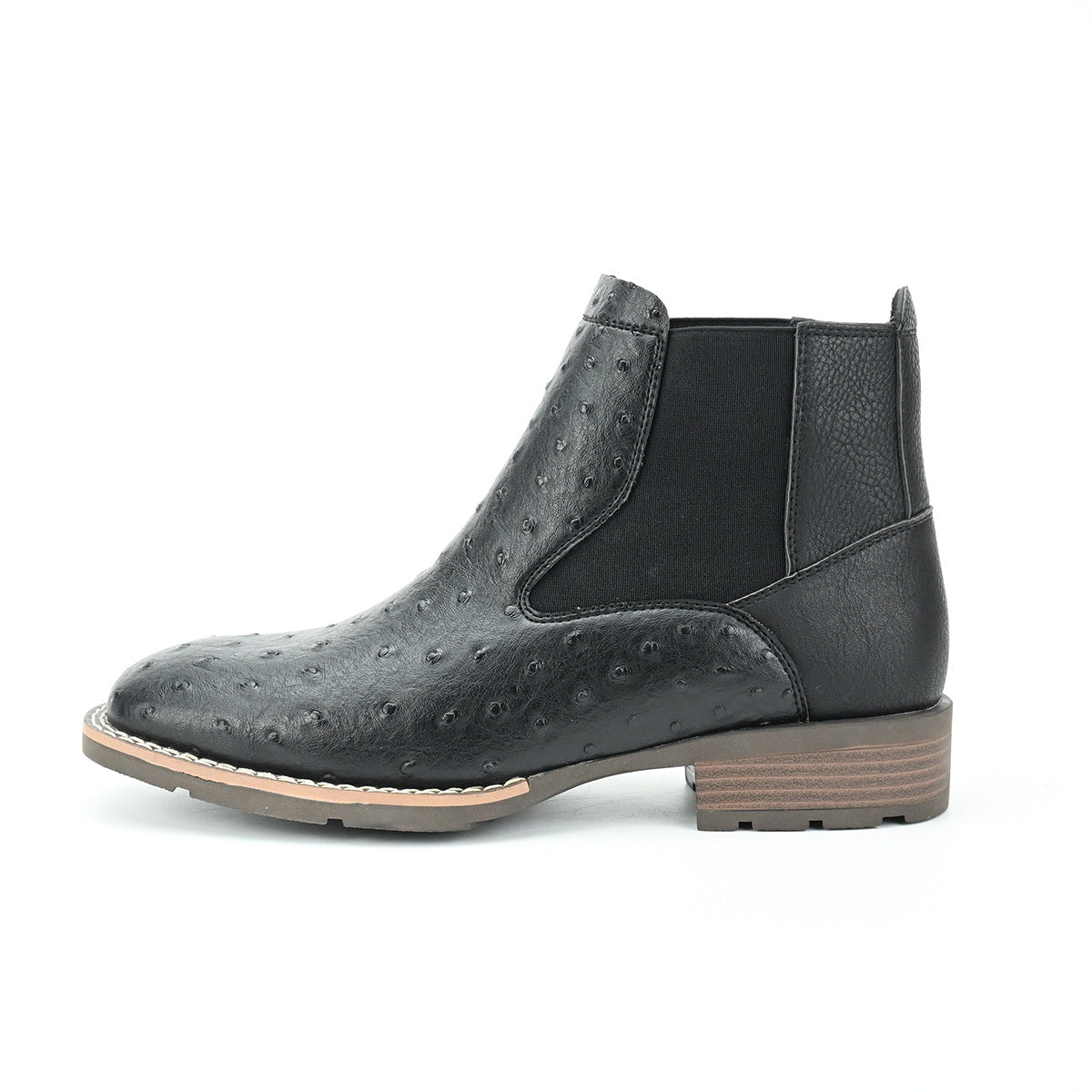 WildKing Men's Camel Pattern Chelsea Boots – Textured Ankle Boots B8026