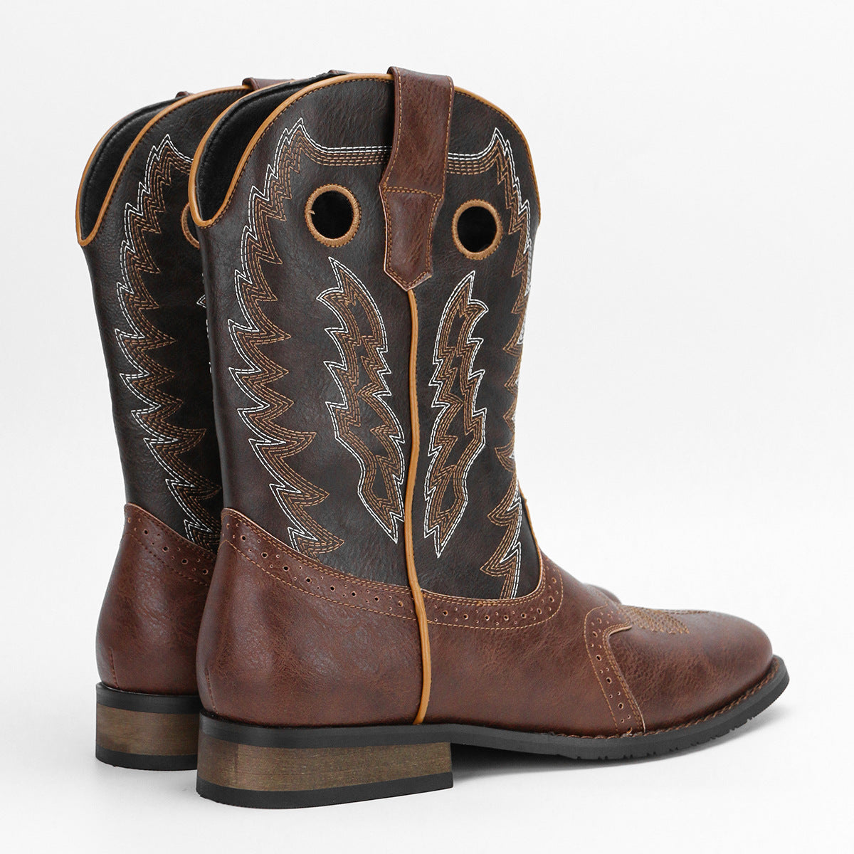 WildKing Men's Embroidered Cowboy Boots – Classic Western Boots B8051