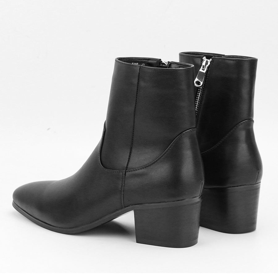 WildKing Men's Gentleman High Heel Elastic Chelsea Boots B7015