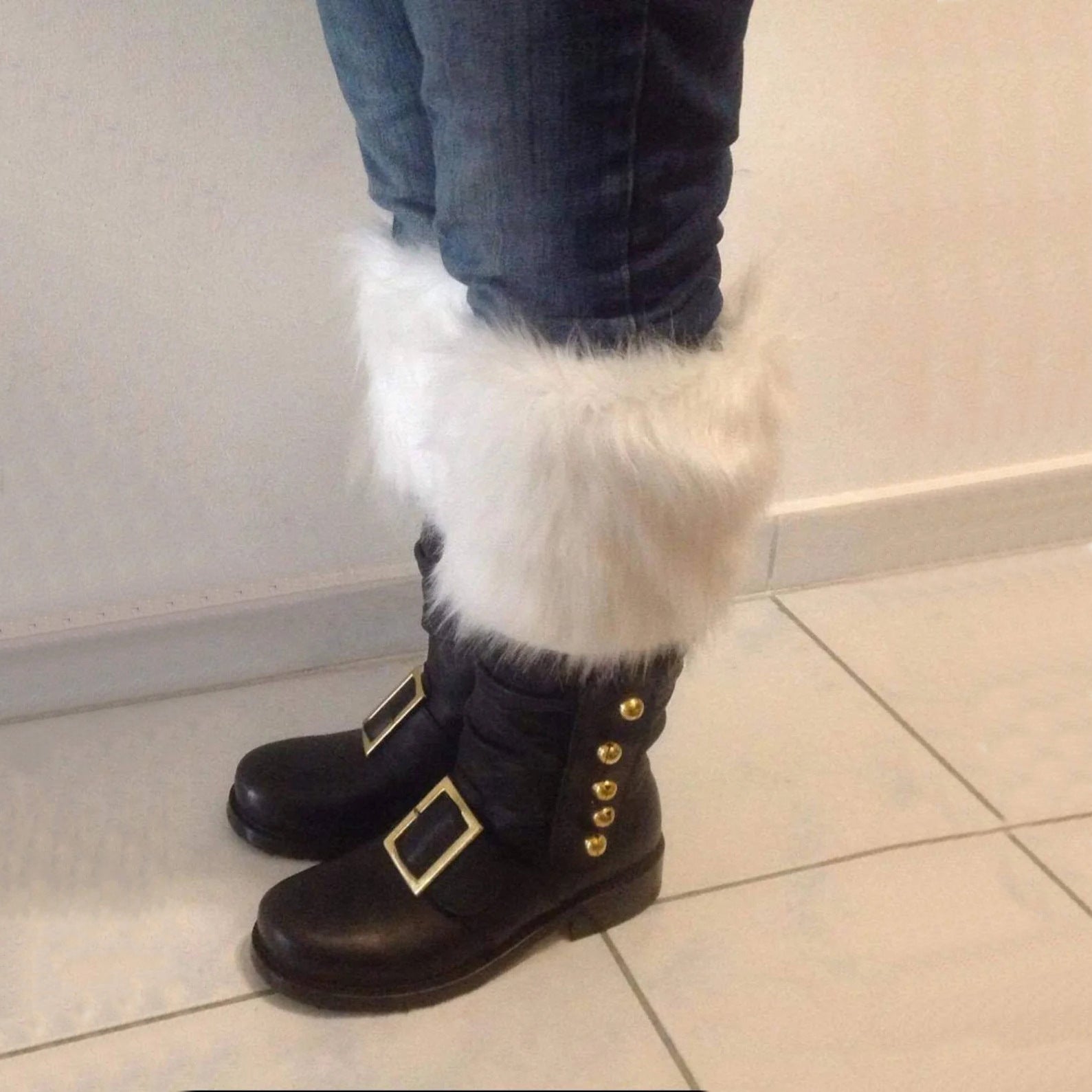 WildKing Men's Handmade Renaissance Santa Claus Leather Boots 1002