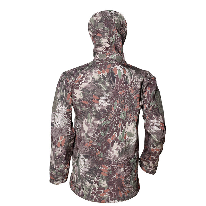 WildKing Men's Outdoor Hiking Hunting Fleece Tactical Python Camouflage Jacket