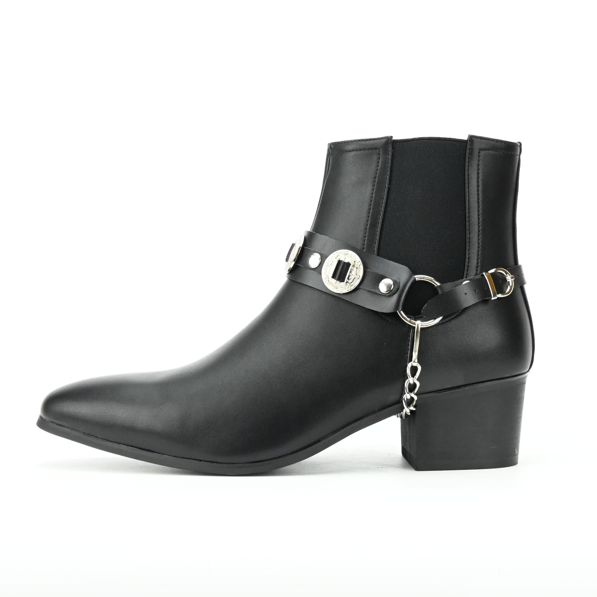WildKing Men's Ring Detail Chelsea Boots – Stylish Ankle Boots B7016