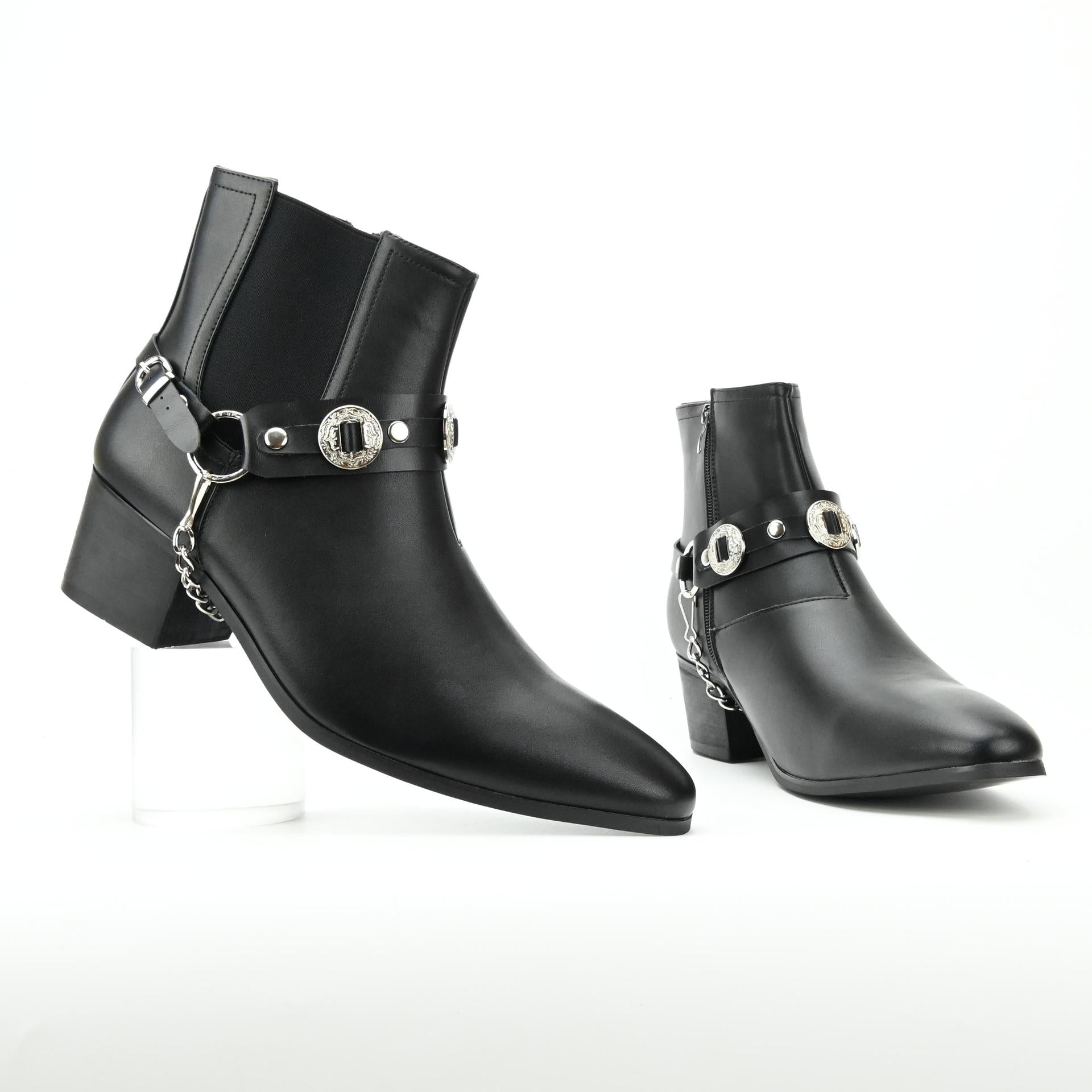 WildKing Men's Ring Detail Chelsea Boots – Stylish Ankle Boots B7016