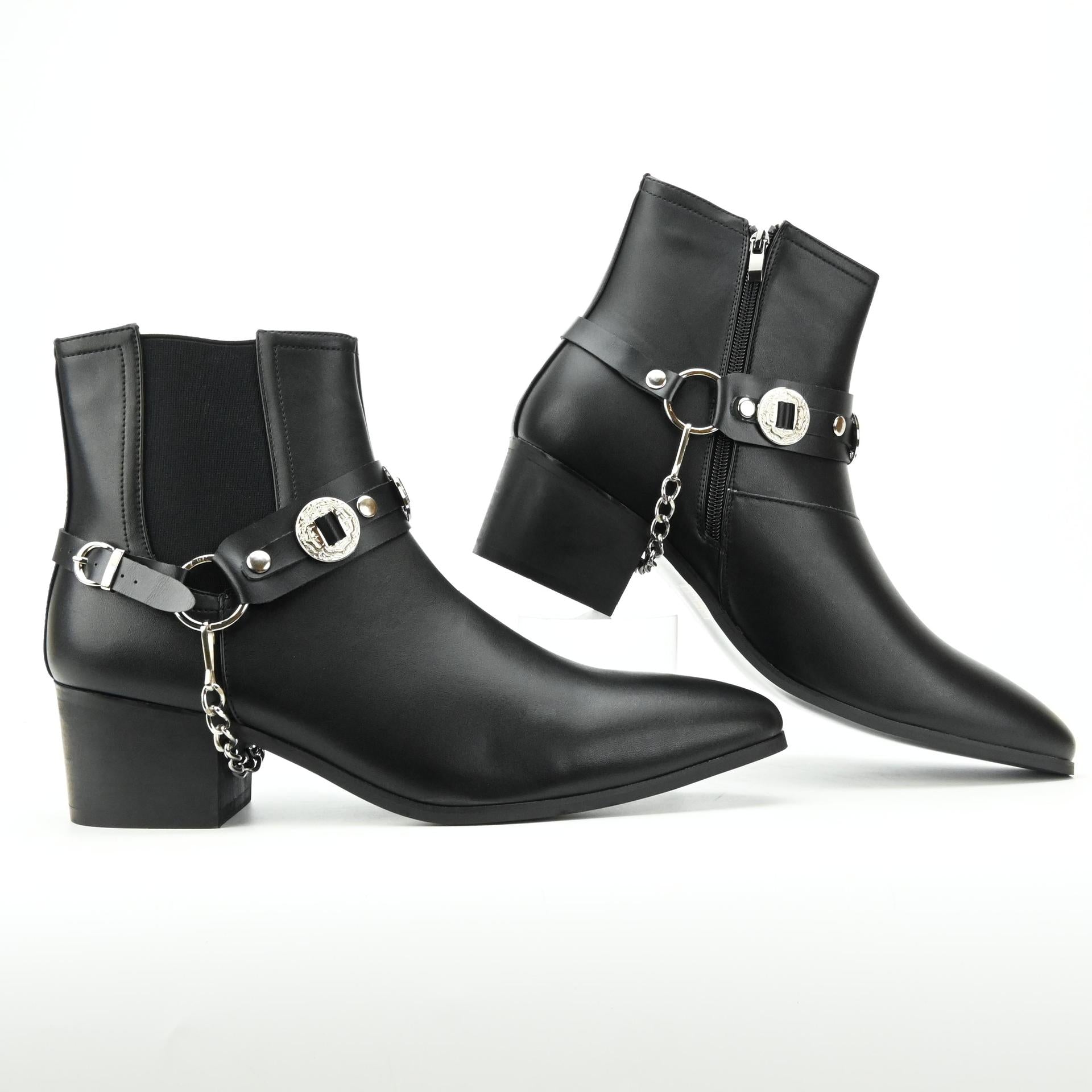 WildKing Men's Ring Detail Chelsea Boots – Stylish Ankle Boots B7016