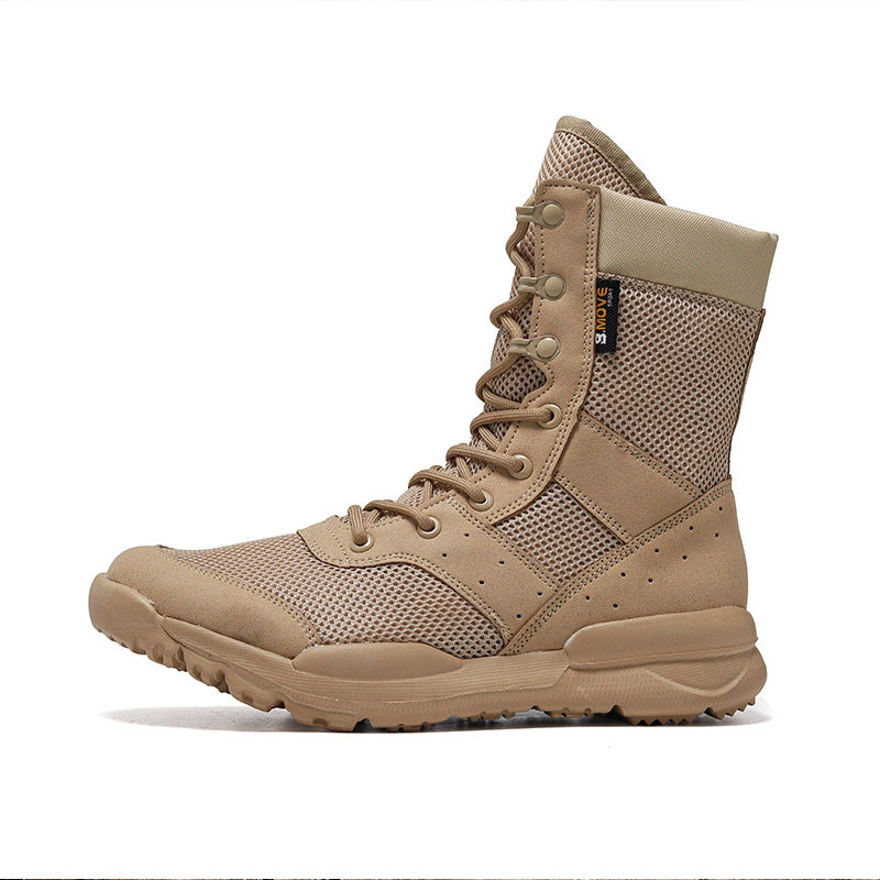 WildKing Men's Shock-Absorbing High-Top Desert Tactical Hiking Boots B4672