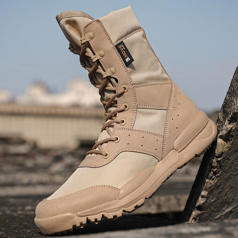 WildKing Men's Shock-Absorbing High-Top Desert Tactical Hiking Boots B4672