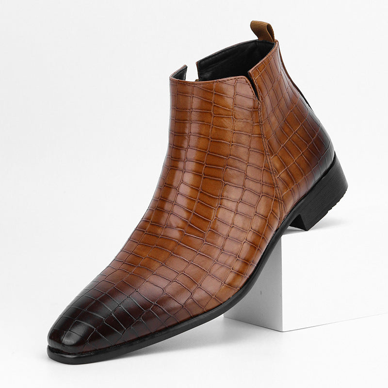 WildKing Men's Square Toe Chelsea Boots – Modern Ankle Boots B8030