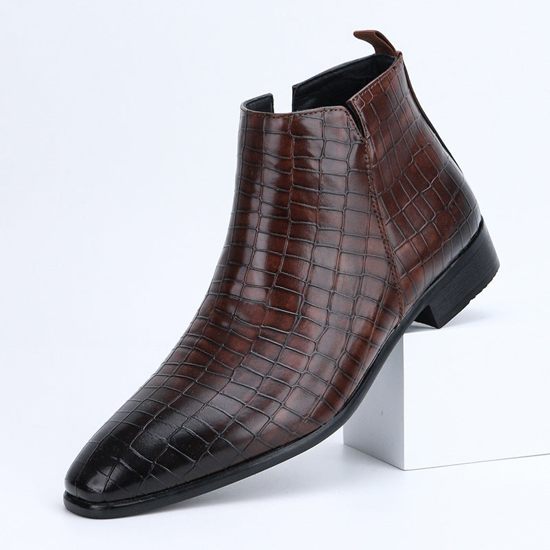 WildKing Men's Square Toe Chelsea Boots – Modern Ankle Boots B8030