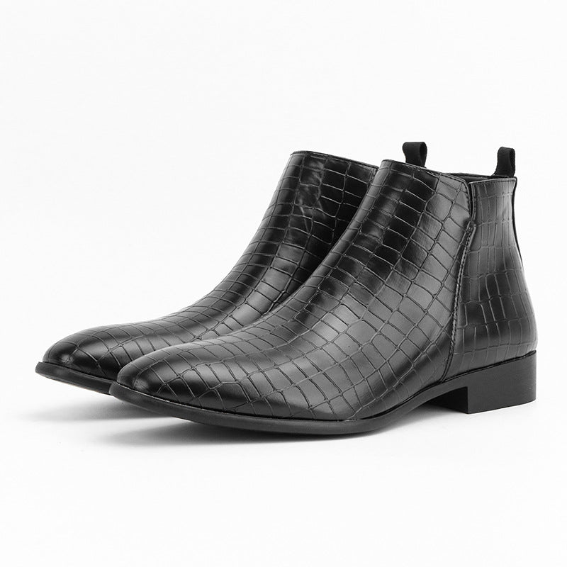 WildKing Men's Square Toe Chelsea Boots – Modern Ankle Boots B8030