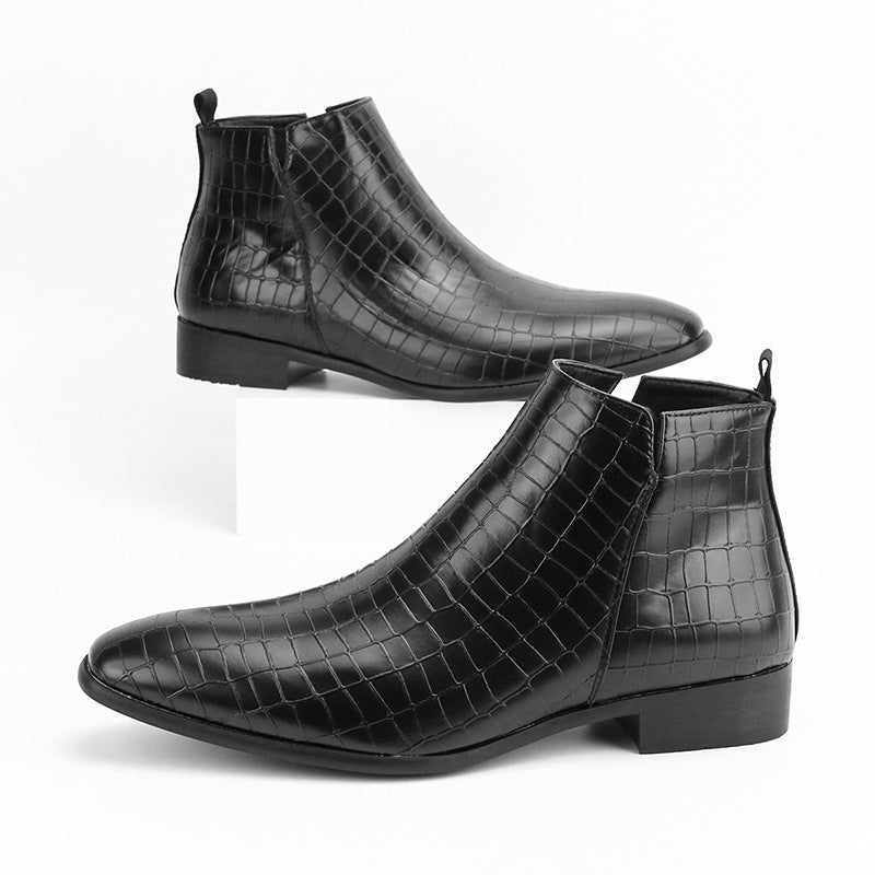 WildKing Men's Square Toe Chelsea Boots – Modern Ankle Boots B8030