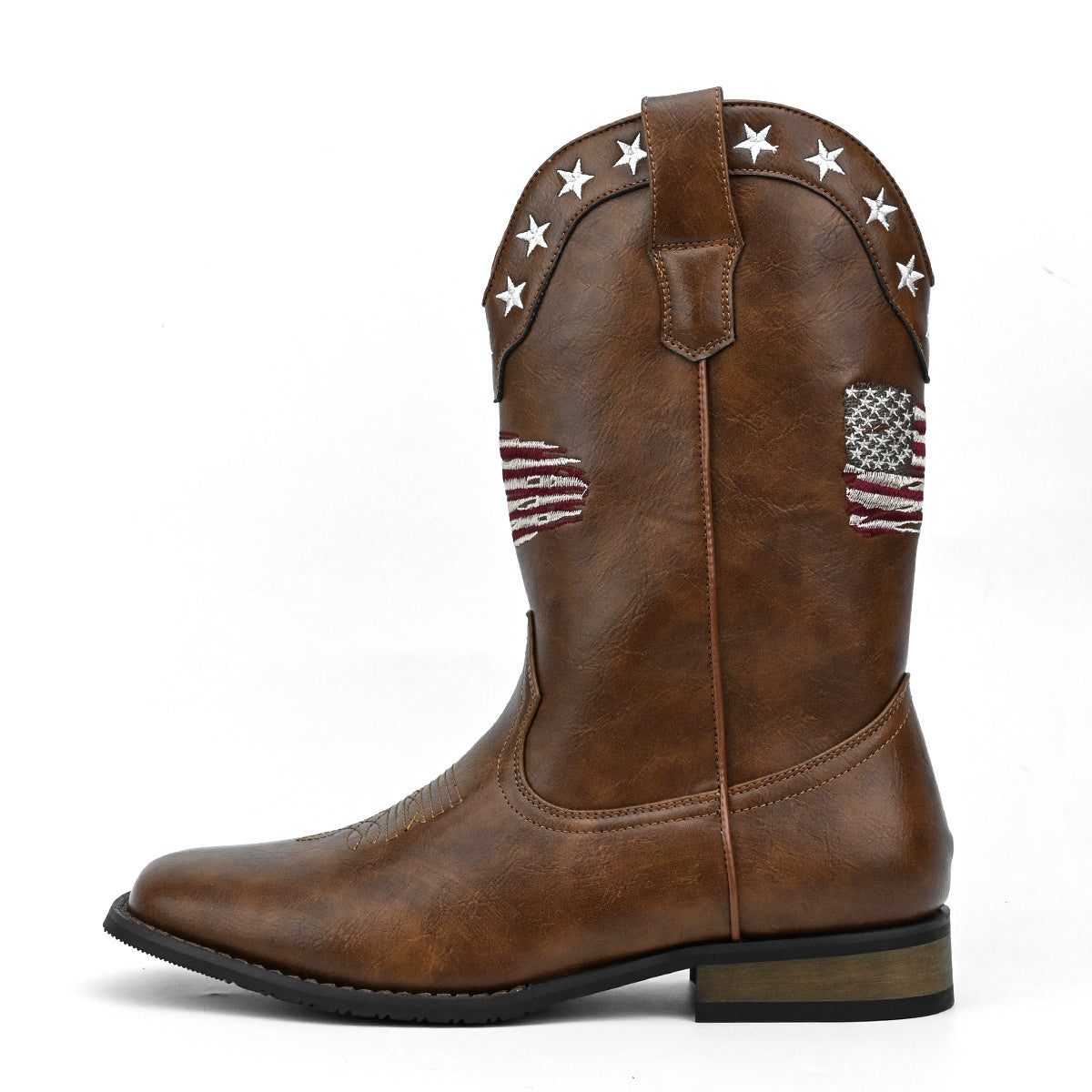 WildKing Men's Star Detail Western Cowboy Boots B8046
