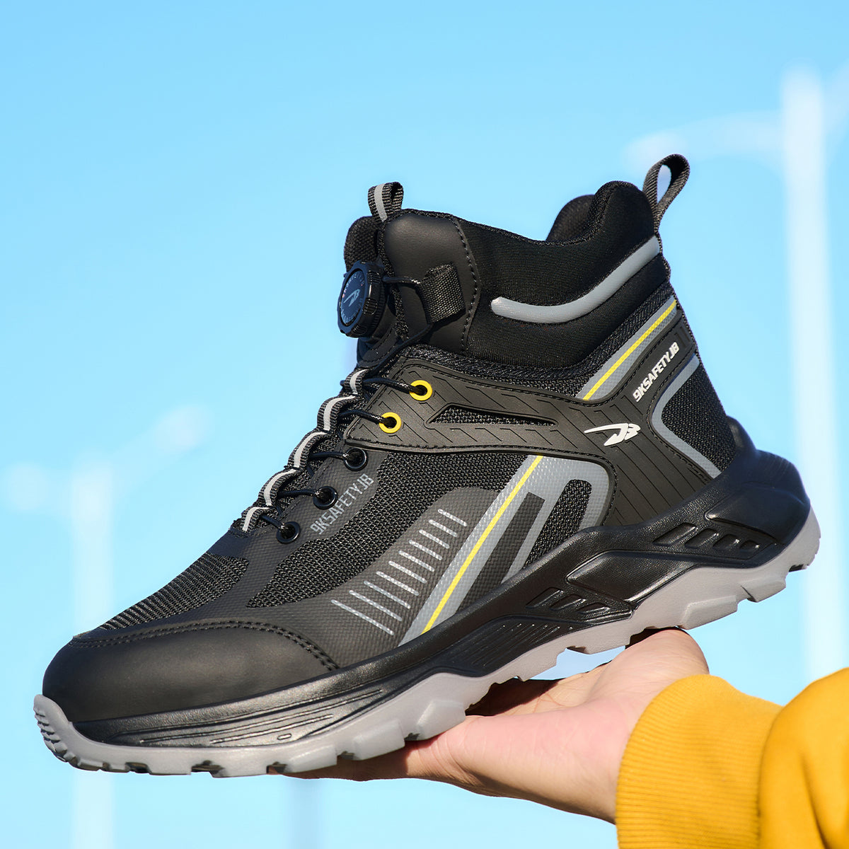 WildKing Men's Steel Toe Slip-Resistant & Puncture-Resistant Work Boots R060
