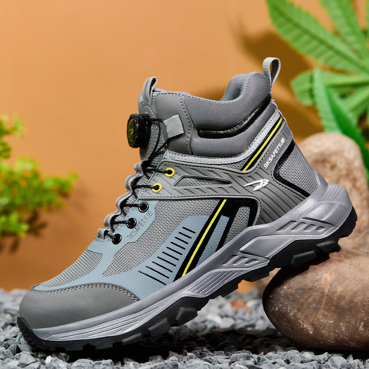 WildKing Men's Steel Toe Slip-Resistant & Puncture-Resistant Work Boots R060