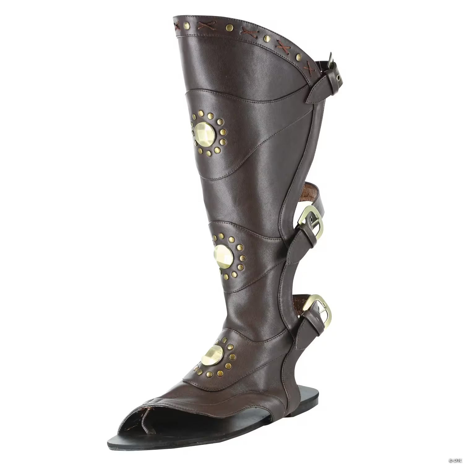 WildKing Men's Studded Roman Gladiator Medieval Renaissance High-Top Sandals B5671