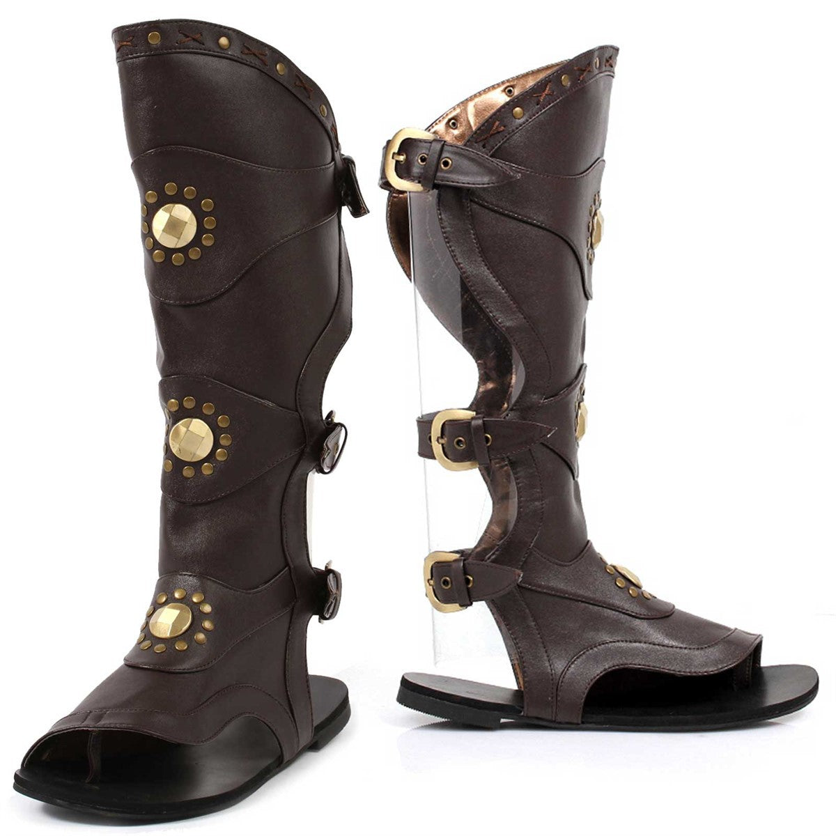 WildKing Men's Studded Roman Gladiator Medieval Renaissance High-Top Sandals B5671