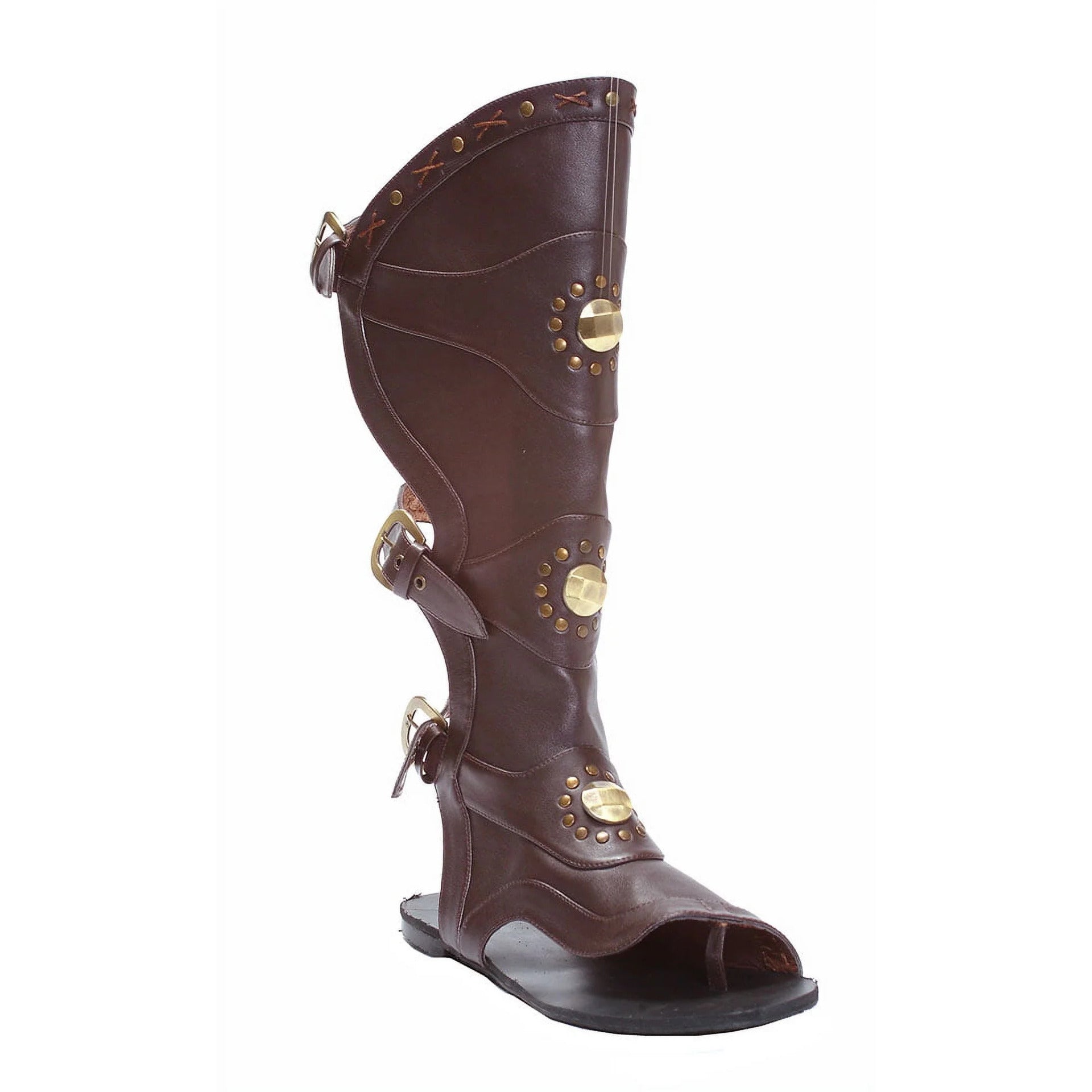 WildKing Men's Studded Roman Gladiator Medieval Renaissance High-Top Sandals B5671