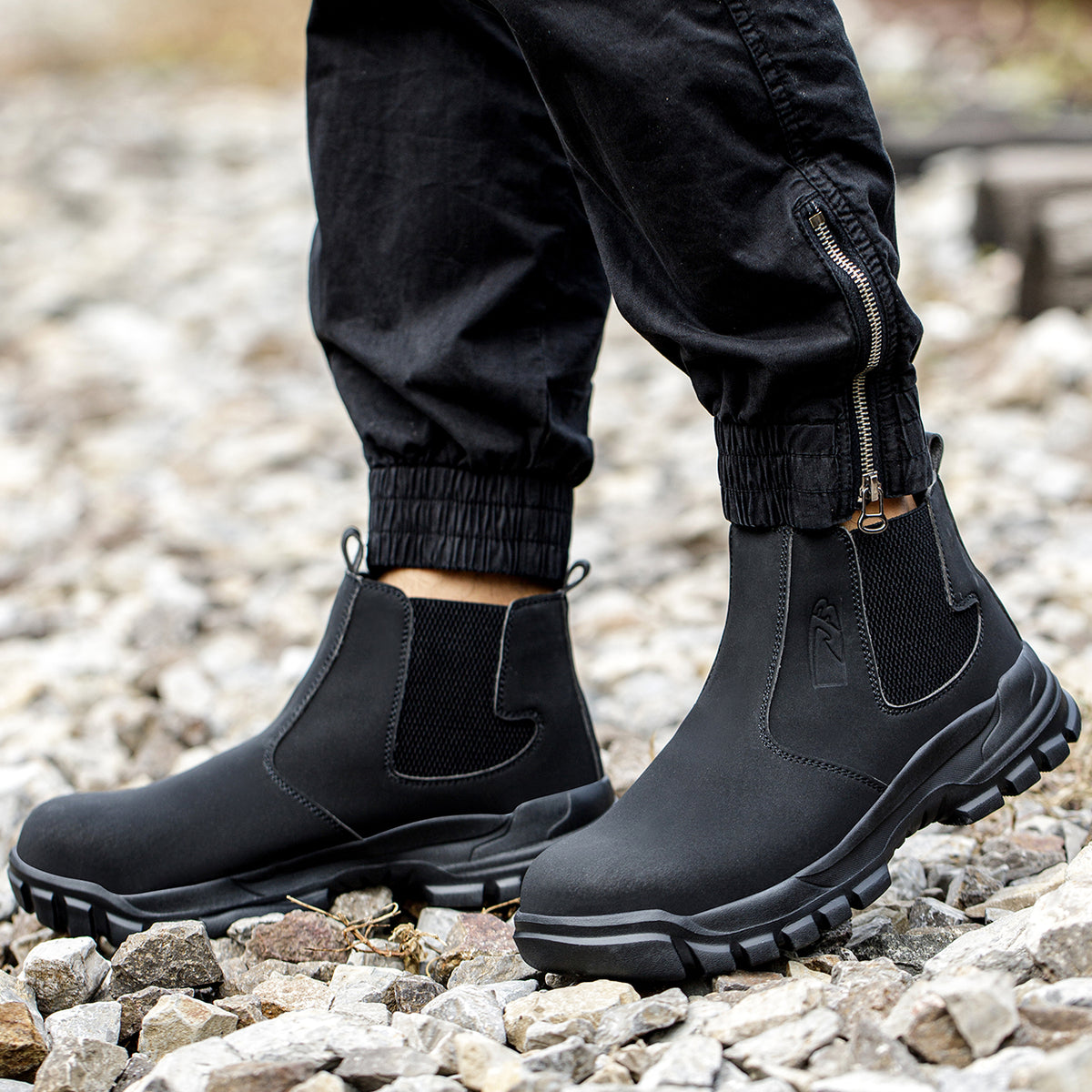 WildKing Men's Waterproof Safety Boots R062 – Non-Slip Puncture-Resistant Work Boots