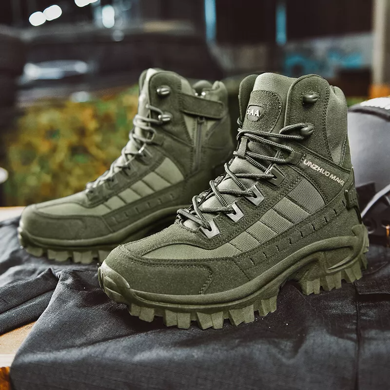 WildKing Men s Hiking Work Boots Men s Tactical Boots 6 Inches Lightweight Military Boots Breathable Outdoors Desert Boots 1.5