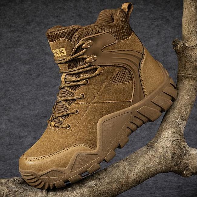 WildKing Men's High Top Waterproof Hiking Work Shoes 6.5