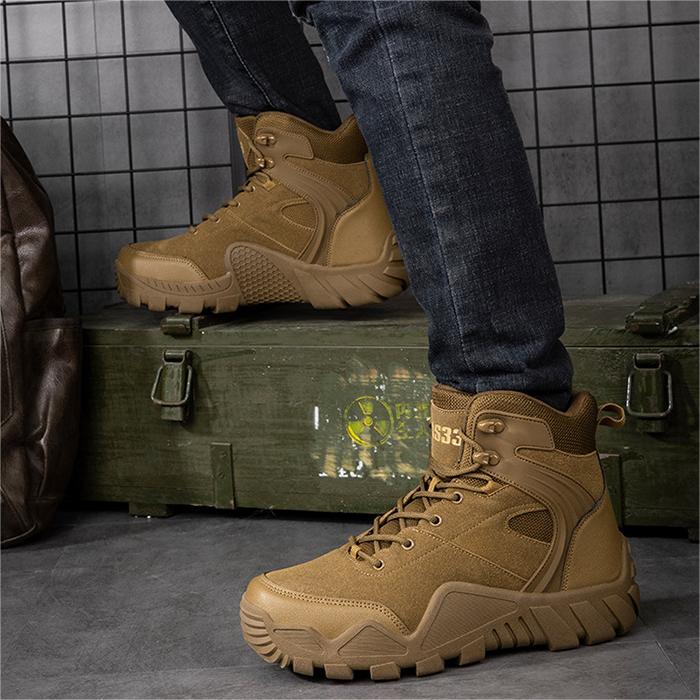 WildKing Men's High Top Waterproof Hiking Work Shoes 6.5