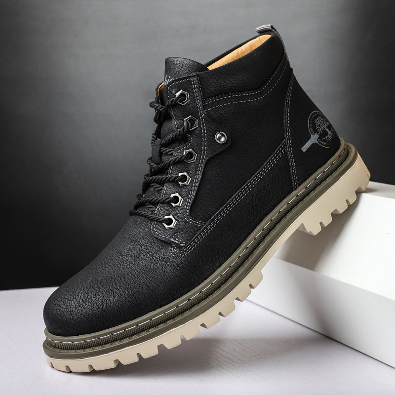 WildKing Men's Mid Height Steel Toe Waterproof Work Boots 8.0