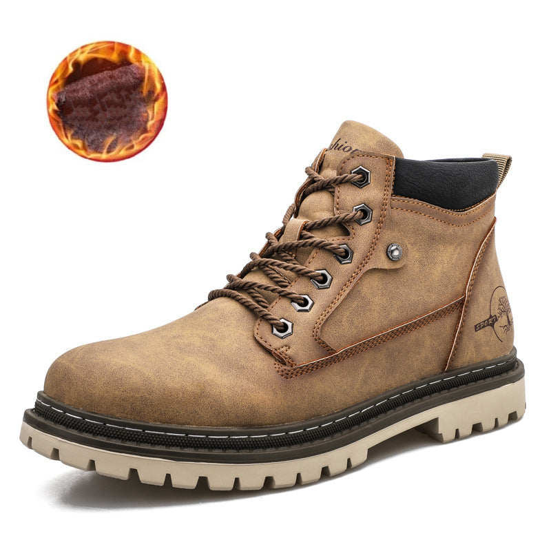 WildKing Men's Mid Height Steel Toe Waterproof Work Boots 8.0