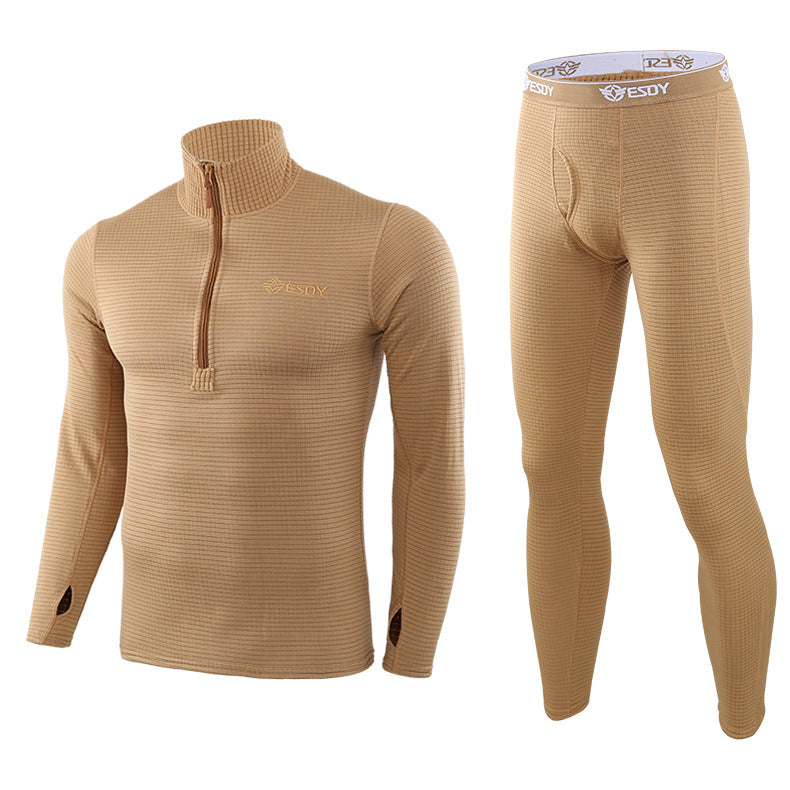 WildKing Men's Tactical Functional Fleece Thermal Underwear Set Q110