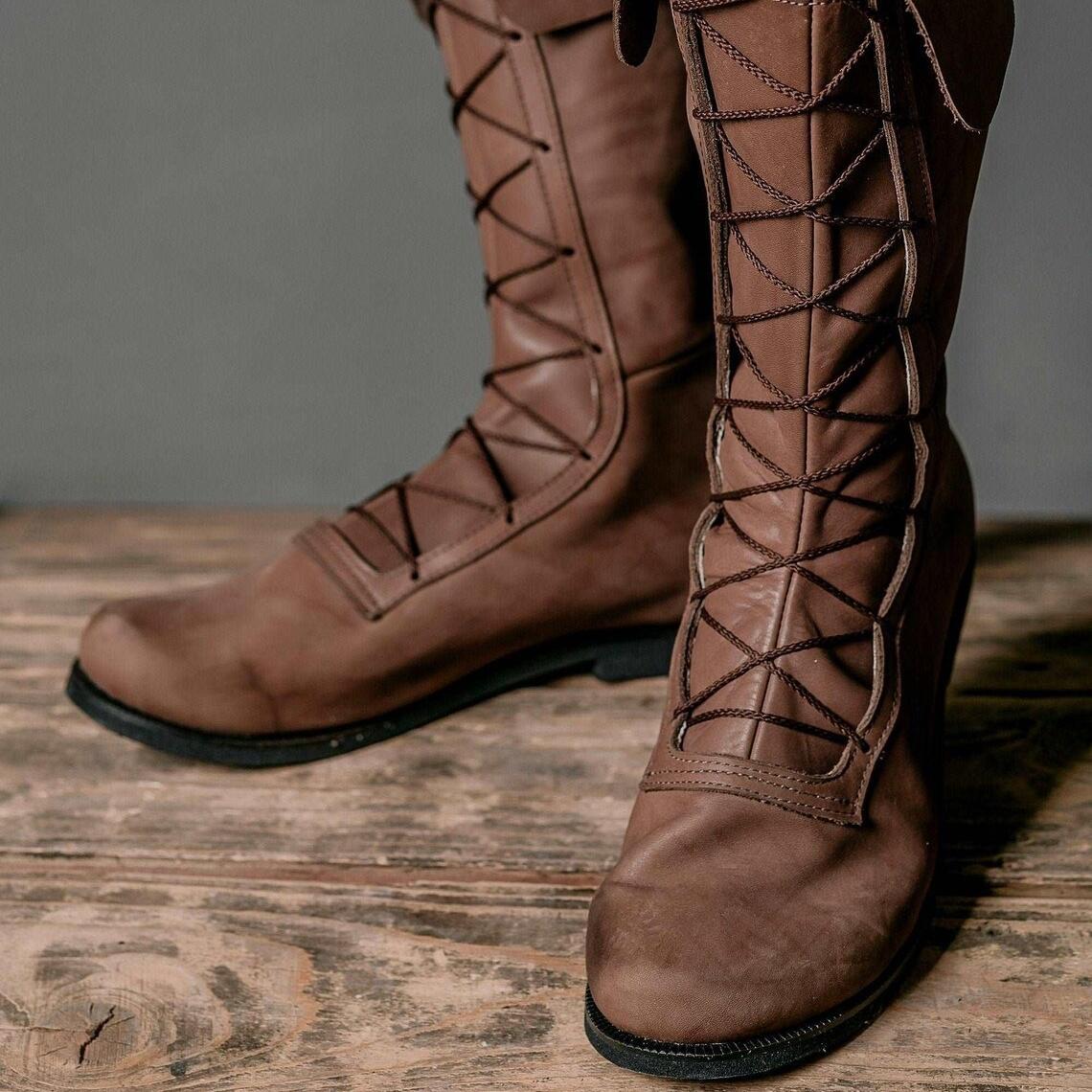 WildKing Men's Vintage Medieval Renaissance Boots B1540