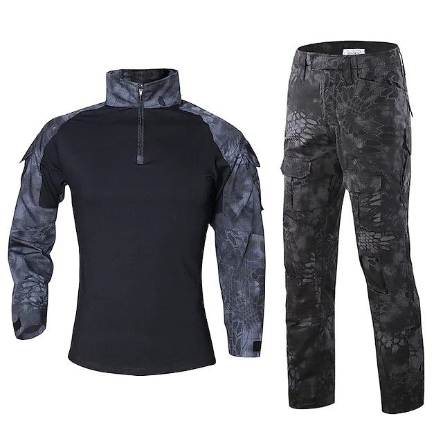 WildKing Men's Outdoor Black python Combat Clothing Tactical Frog Suit