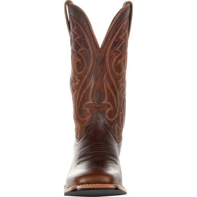 Wildking High-top Embroidered Retro Wide-Head Western Cowboy Boots 8802