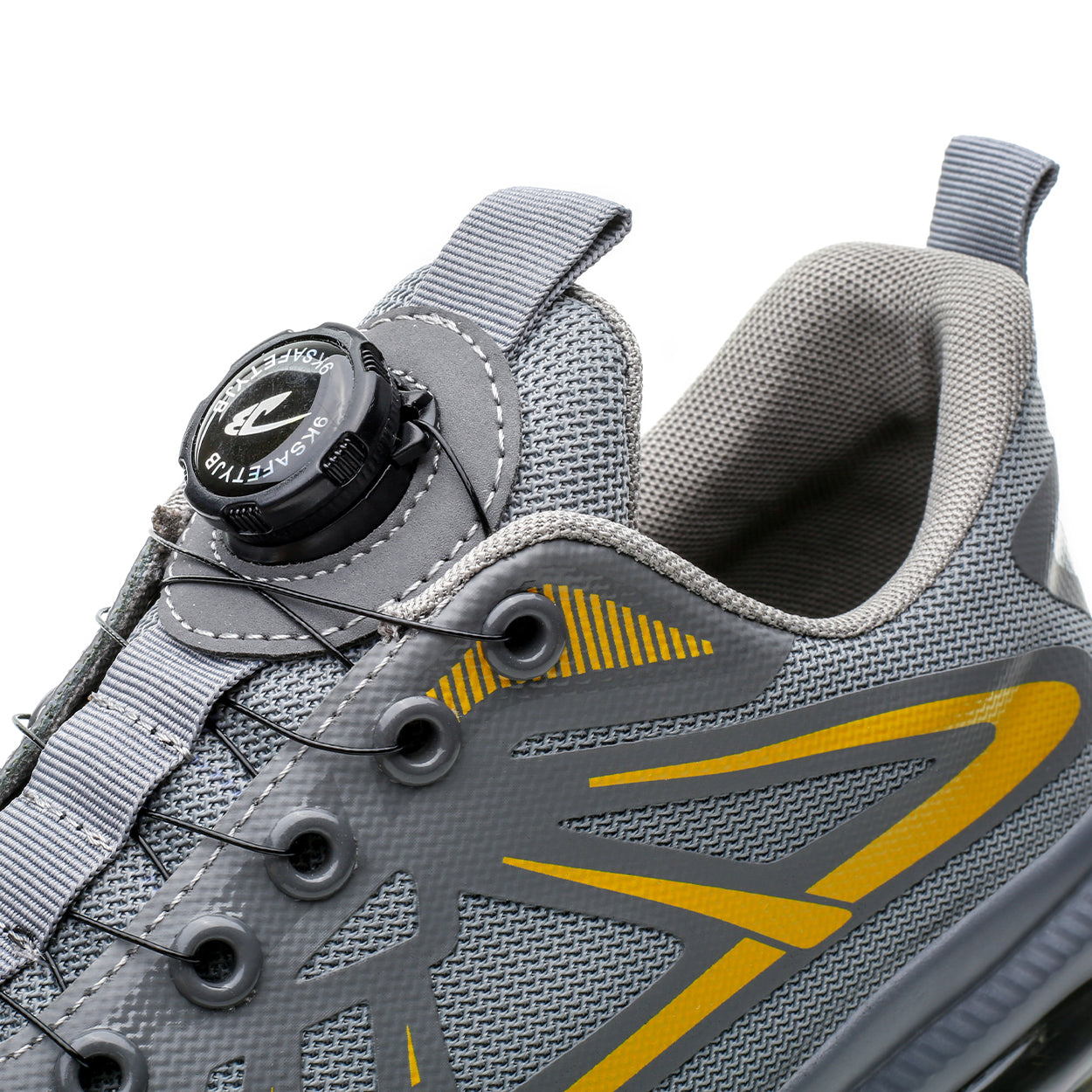 Wildking Men's Breathable Safety Shoes with Dial System – Slip-On Lightweight Work Shoes R054