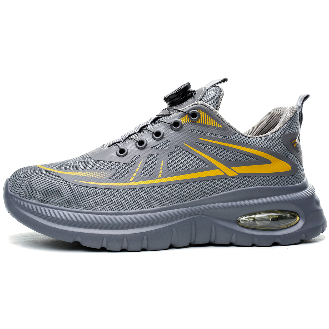 Wildking Men's Breathable Safety Shoes with Dial System – Slip-On Lightweight Work Shoes R054