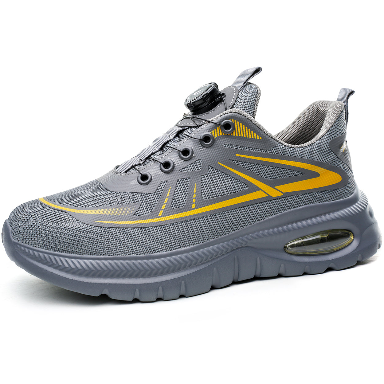 Wildking Men's Breathable Safety Shoes with Dial System – Slip-On Lightweight Work Shoes R054