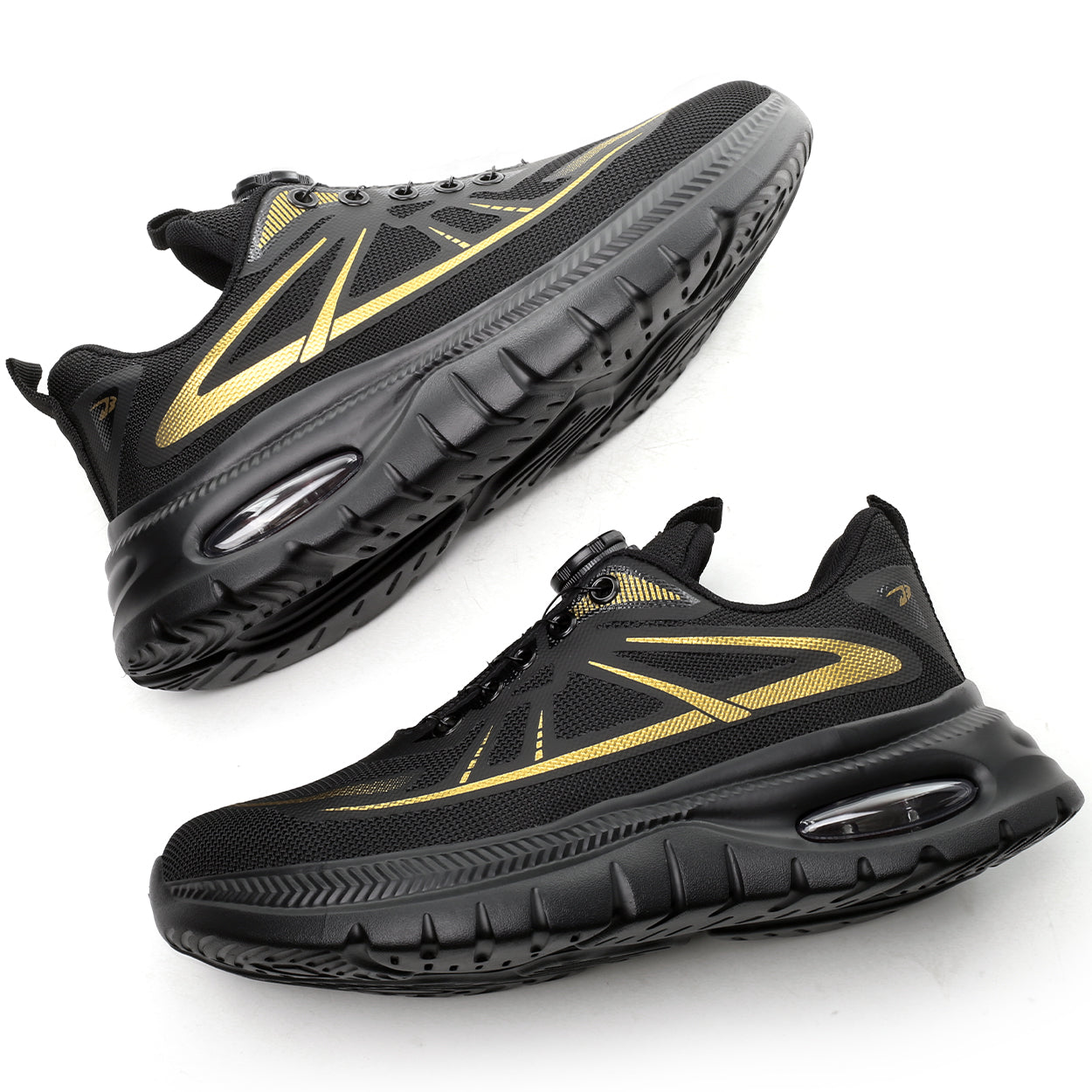 Wildking Men's Breathable Safety Shoes with Dial System – Slip-On Lightweight Work Shoes R054