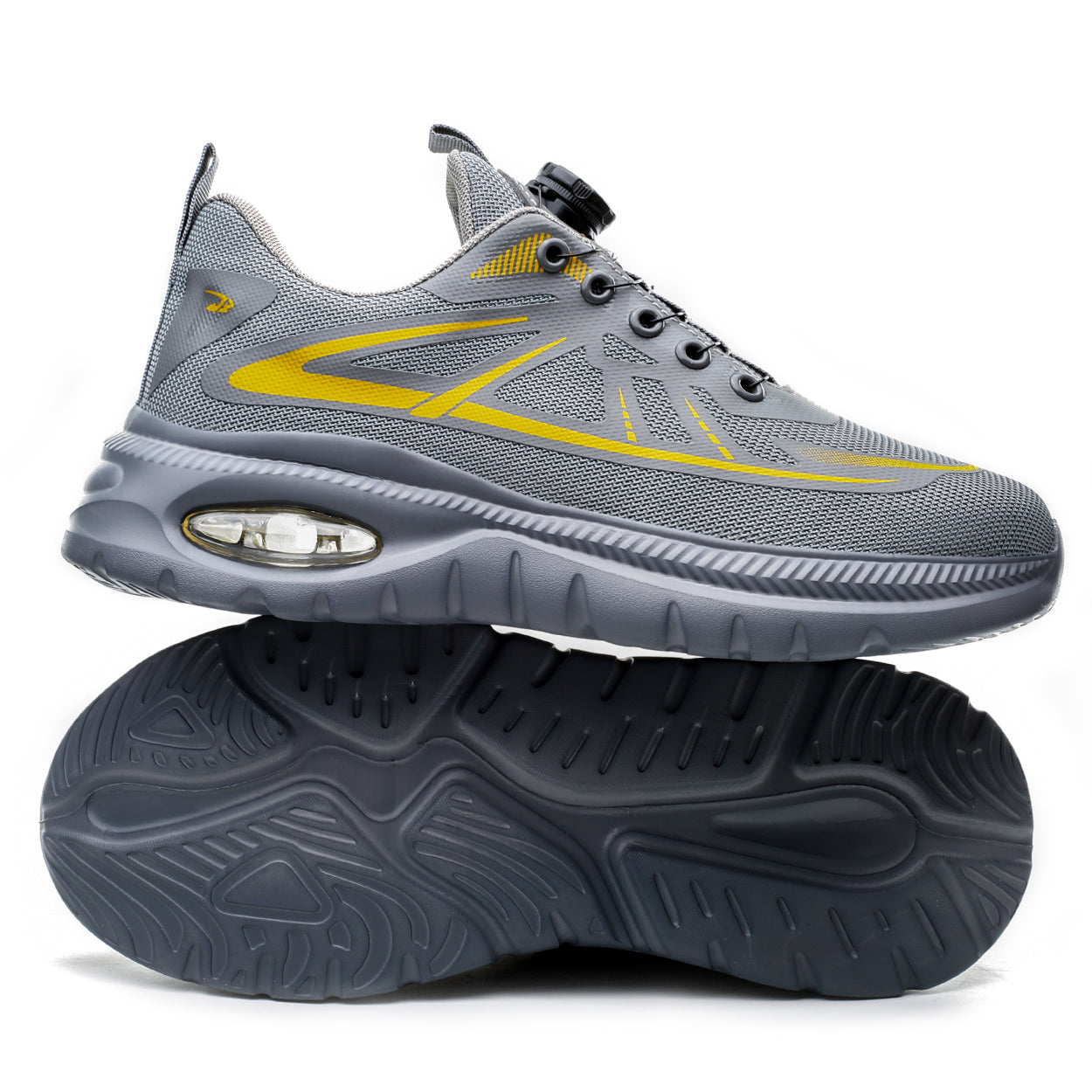 Wildking Men's Breathable Safety Shoes with Dial System – Slip-On Lightweight Work Shoes R054