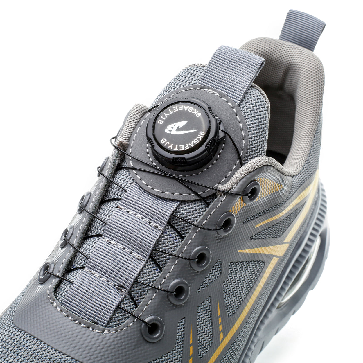 Wildking Men's Breathable Safety Shoes with Dial System – Slip-On Lightweight Work Shoes R054